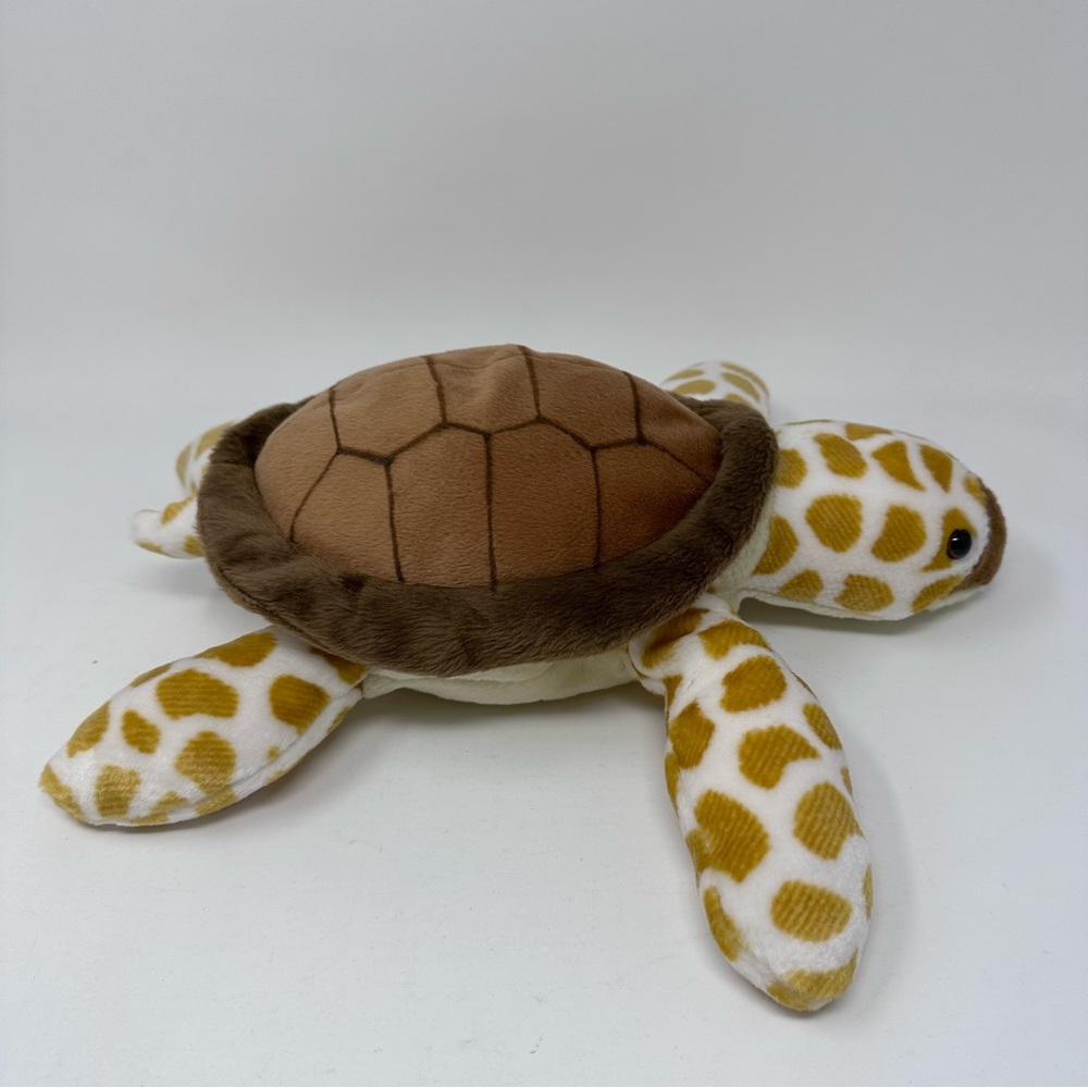 Wild Republic 2013 Sea Turtle Plush 13" Yellow Tan Brown Shell - Picture 5 of 9